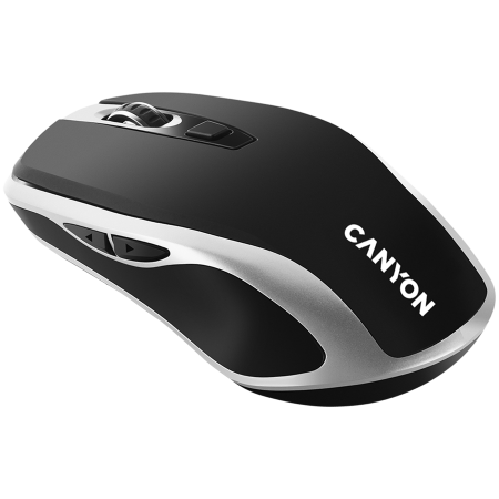 CANYON MW-19, 2.4GHz Wireless Rechargeable Mouse with Pixart sensor, 6keys, Silent switch for right/left keys,Add NTCDPI: 800/1200/1600, Max. usage 50 hours for one time full charged, 300mAh Li-poly b [1]