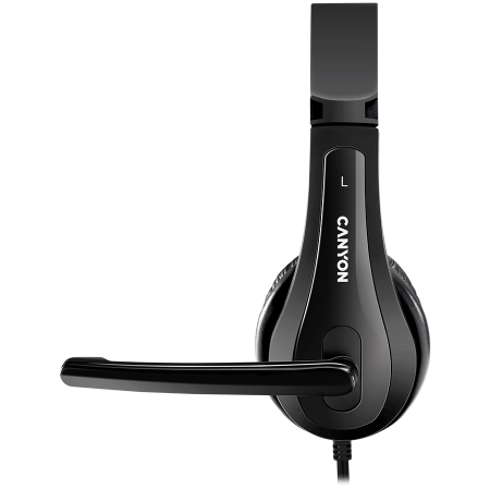 CANYON PC headset HSC-1 PC Mic Flat 2m Black [3]