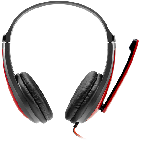 CANYON PC headset HSC-1 PC Mic Flat 2m Black Red [1]