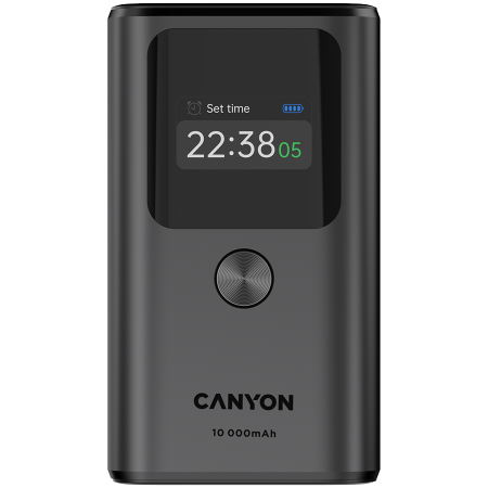 Accesorii - CANYON power bank OnPower 130 TFT 10000 mAh PD30W Dark Grey