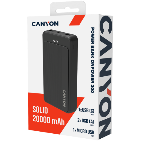 CANYON power bank OnPower 200 20000mAh Black [4]