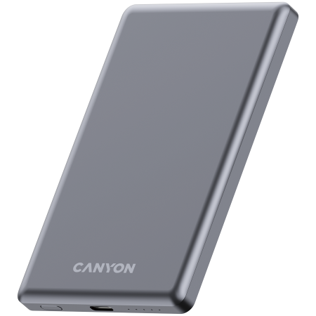CANYON power bank OnPower 505 slim Magnetic 5000 mAh PD20W Dark Grey [1]