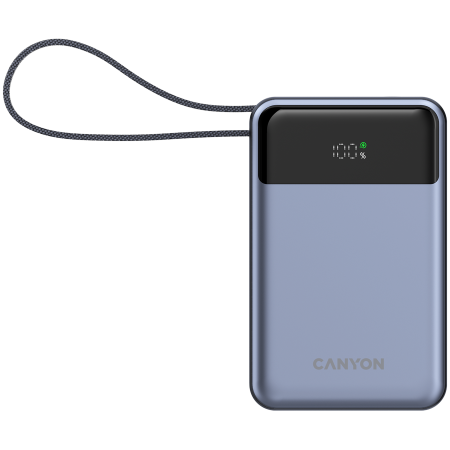 Accesorii - CANYON power bank OnPower 600 built-in cable 20000 mAh PD65W Dark Grey