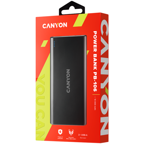 CANYON power bank PB-106 10000 mAh Black [2]
