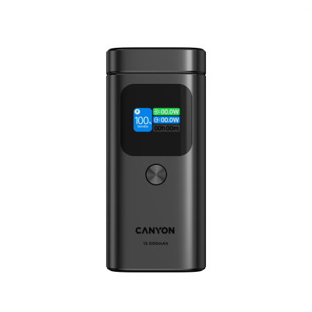 CANYON Qi2 magnetic power bank OnPower 150 15000mAh Aluminium Dark grey [2]