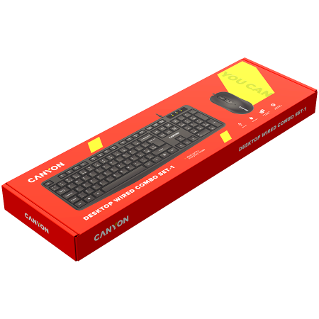 CANYON SET-1 EN Keyboard+Mouse Wired Black [2]