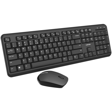 CANYON SET-W20 UK/US Keyboard+Mouse Velvet Wireless Black [1]