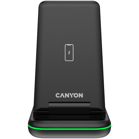 Accesorii - CANYON wireless charger WS-304 15W 3in1 Black