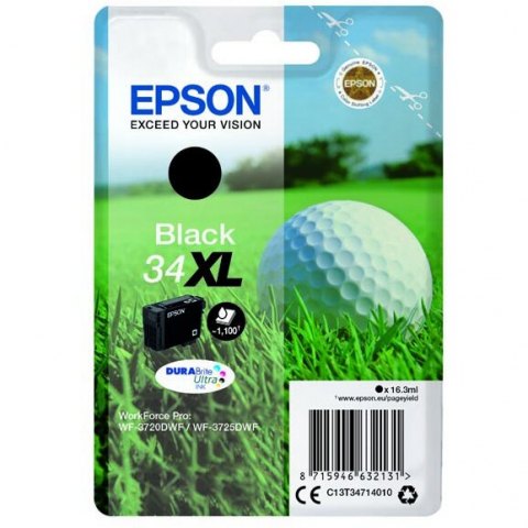 Cartus Cerneala - Cartus cerneala Epson 34XL T3471 (Golf Ball), negru (black), original, 1100 pagini, 16.3 ml