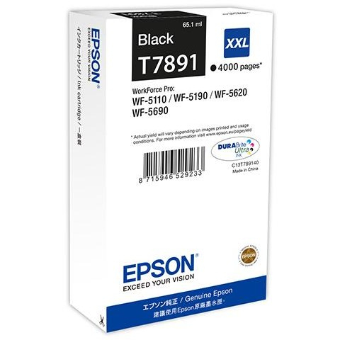 Cartuse & Tonere - Cartus cerneala Epson T7891, negru (black), original, 4000 pagini, 65.1 ml