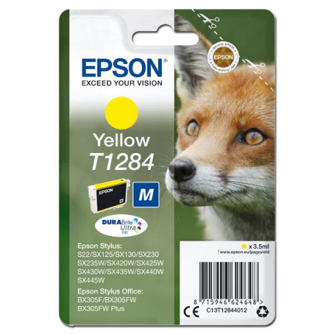 Stylus Pro - Cartuș cerneala Epson T1284, galben (yellow), original, 260 pagini, 3.5 ml