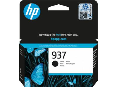 Cartus Cerneala - Cartus Cerneala HP 937 (4S6W5N), Original, Negru (Black), 1.25k pagini pentru HP OfficeJet Pro 9110, 9120, 9130, 9132e, 9720, 9730