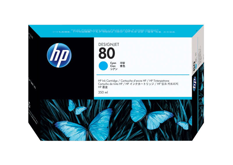 Cartus Cerneala - Cartus de cerneala HP 80 Cyan de 350 ml