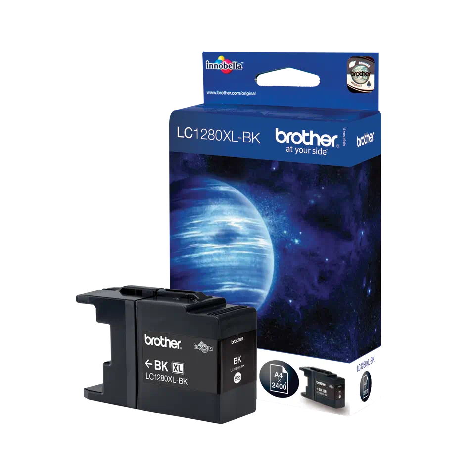Cartus cerneala Brother LC1280XLBK, negru (black), original, 2400 pagini
