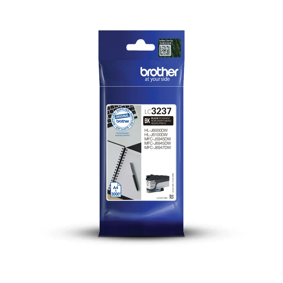 HL-J6000DW - Cartus cerneala Brother LC3237BK, Negru (Black), original, 3000 pagini
