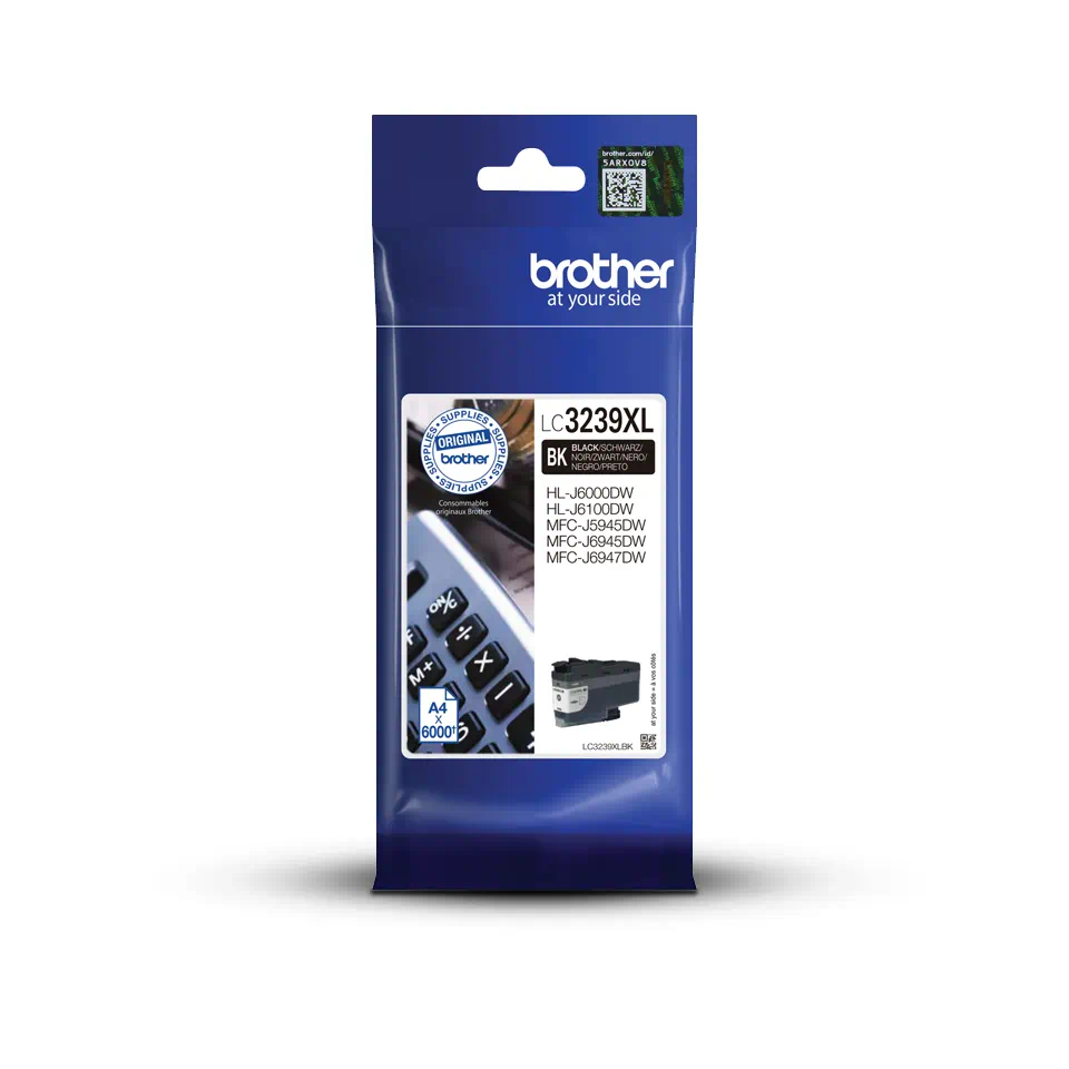Cartus cerneala Brother LC3239XLBK, negru (black), original, 6000 pagini, 102 ml