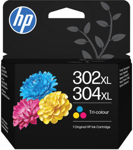 Cartuse inkjet si cerneala - Cartus de cerneala original HP 302XL / 304XL Tri-color, 300 pagini (B7RT8AE)