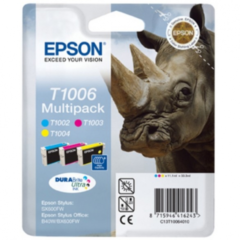 Cartus Cerneala - Cartus cerneala Epson T1006, multipack (cyan, magenta, galben), original, 33.3 ml