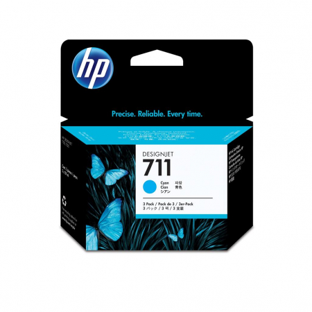 Cartuse Plottere - Set cartuse cerneala HP 711 Cyan CZ134A 3buc/set