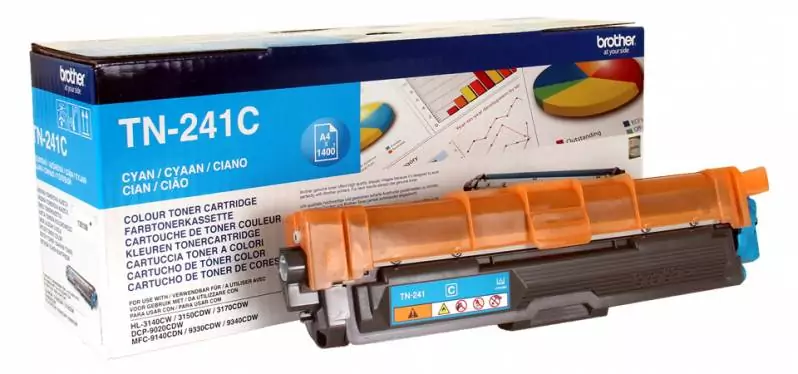 Cartus Toner - Toner Brother TN-241C, albastru (Cyan), original, 1400 pagini