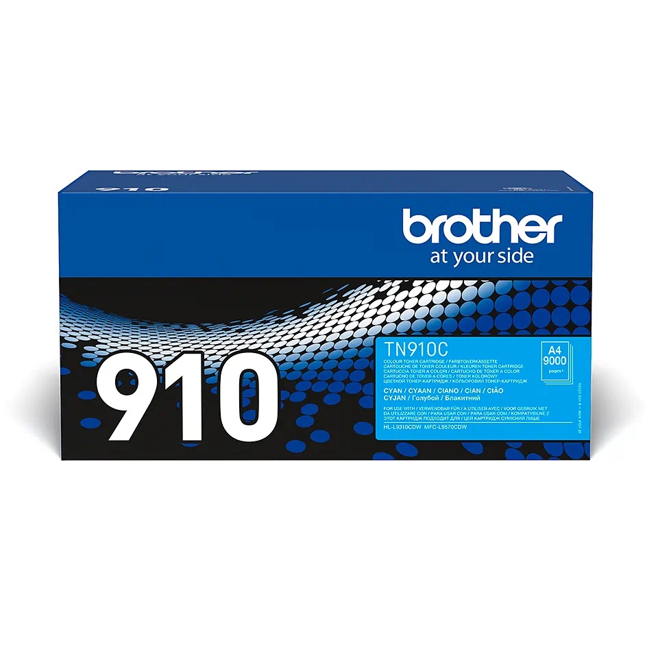 Toner Brother TN910C, albastru (cyan), original, 9000 pagini