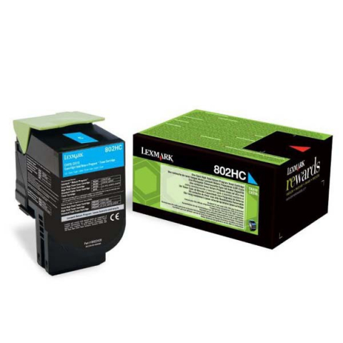 Cartuse & Tonere - Cartus toner Lexmark 802HC Cyan Return Program cap. mare 80C2HC0