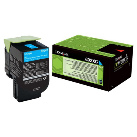 Cartuse & Tonere - Cartus toner Lexmark 802XC Cyan Return Program cap. mare 80C2XC0