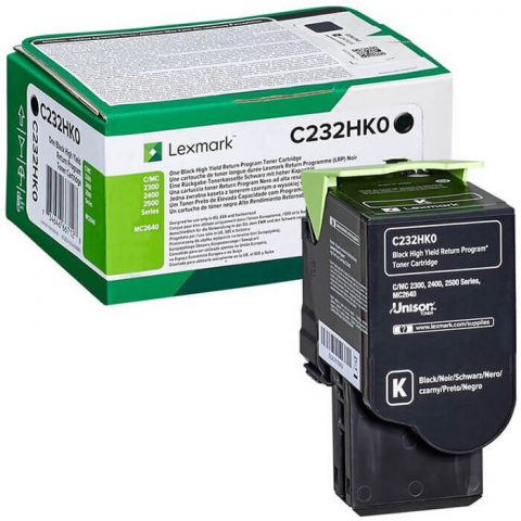 Îmi cunosc consumabilul - Cartus toner Lexmark C232HK0 Black cap. mare Return Programme