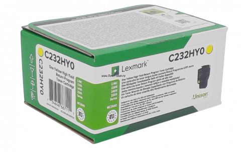 Îmi cunosc consumabilul - Cartus toner Lexmark C232HY0 Yellow cap. mare Return Programme
