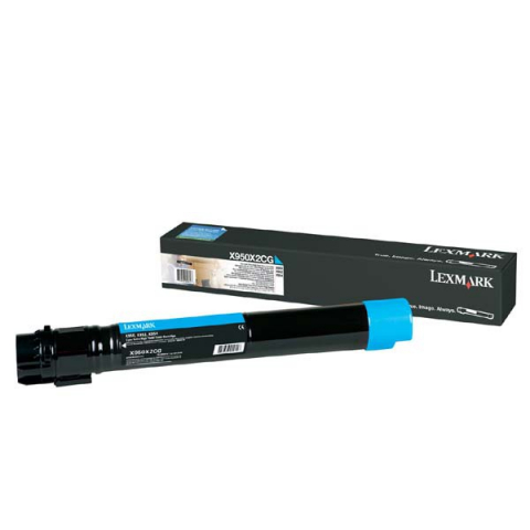 Toner Lexmark X950X2CG , Original, Cyan, 22k pagini pentru X95X