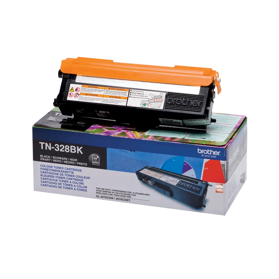 Toner Brother TN-328BK, negru (black), original, 6.000 pagini