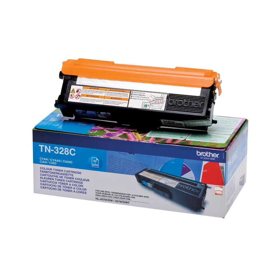 Toner Brother TN328C, cyan (albastru), original, 6000 pagini