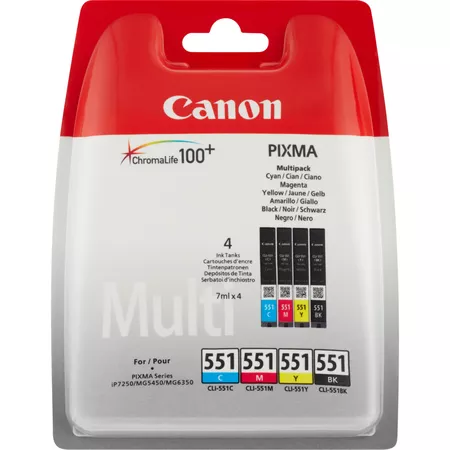Pixma IP8700 - Set cartuse cerneala Canon B+C+M+Y CLI-551