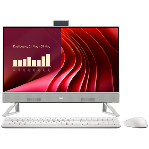 Desktop PC - Dell 24 AIO,23.8" FHD(1920x1080)Infinity NO-Touch,Intel Core Ultra 5 322(12MB cache,6Cores,up to 4.4GHz),16GB(1x16)5600MT/s,512GB(M.2)PCIe NVMe SSD,Intel Graphics,Wi-Fi 7 BE213(2x2)+BT,Dell Pro 5 Keyb