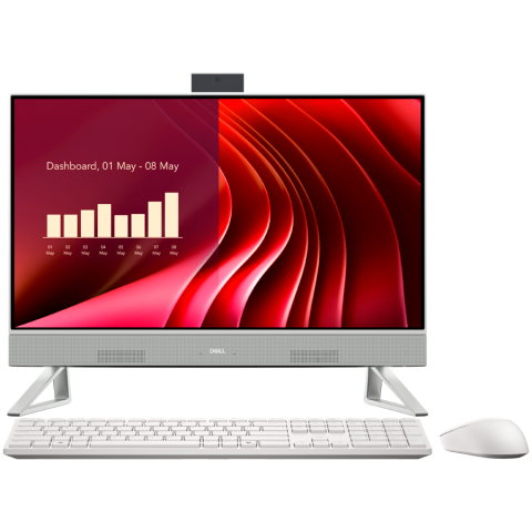 Desktop PC - Dell 24 AIO,23.8" FHD(1920x1080)Infinity Touch,Intel Core 7 150U(12MB cache,10Cores,up to 5.4GHz),16GB(1x16)5200MT/s,1TB(M.2)PCIe NVMe SSD,Integrated Graphics,Wi-Fi 6E(2x2)+BT,Dell Pro Keyboard and Mo