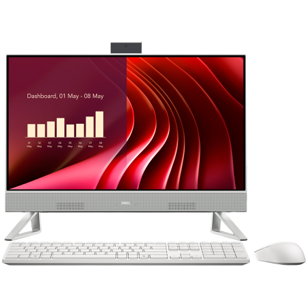Desktop PC - Dell 24 AIO,23.8" FHD(1920x1080)Infinity Touch,Intel Core 7 150U(12MB cache,10Cores,up to 5.4GHz),16GB(2x8)5200MT/s,1TB(M.2)PCIe NVMe SSD,Integrated Graphics,Wi-Fi 6E(2x2)+BT,Dell Pro Keyboard and Mou