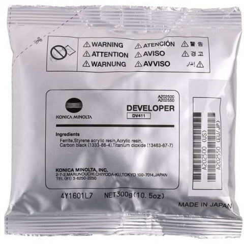 Unitate Cilindru - Developer Konica Minolta DV-411 (A202550), negru (black), original, 121000 pagini