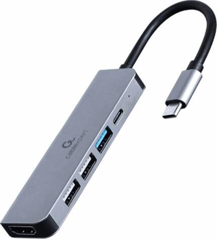 Accesorii laptop - Docking station Gembird A-CM-COMBO5-03 USB-C 5 in 1 HDMI PD Hub