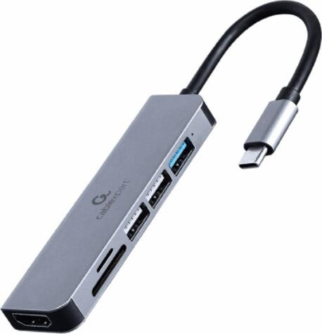 Laptopuri - Docking station USB Type-C 6 in 1 Gembird cu HDMI si card reader