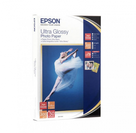 Hartie foto - Hartie foto Epson S041943, dimensiune 10x15cm, 50 coli, tip ultra glossy, greutate 300g/m2