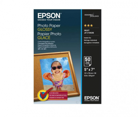 Hartie foto - Hartie foto Epson S042154, dimensiune 13x18cm, 50 coli, tip glossy, greutate 255g/m2