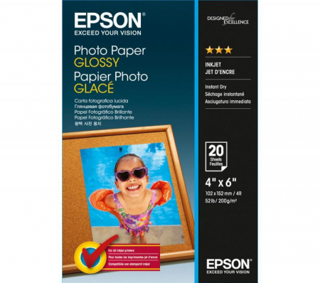 Hartie foto - Hartie foto Epson S042546, dimensiune 10x15cm, 20 coli, tip glossy, greutate 200g/m2
