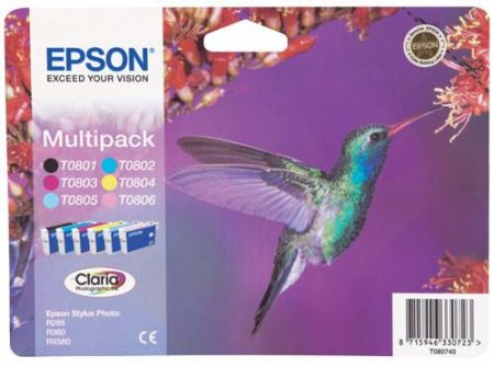 Stylus Photo - EPSON T0807 MULTIPACK INKJET CARTRIDGES