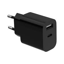 Telecom & Wearables - Încărcător de perete universal Gembird, 2 porturi (USB-A + USB-C), 2.4A, Negru (TA-UC-2AC12-01-BK)