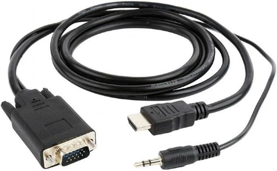 Cabluri & Adaptoare - Cablu adaptor video Gembird A-HDMI-VGA-03-6, HDMI la VGA cu Audio, 1.8m, Negru
