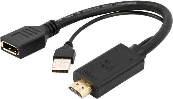 Cabluri & Adaptoare - Adaptor activ Gembird HDMI (tată) la DisplayPort (mamă), 4K, Negru (A-HDMIM-DPF-01)
