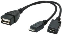 Cabluri Usb & Thunderbolt - Cablu adaptor OTG Gembird USB-A mamă la Micro-USB tată, 0.15m (A-OTG-AFBM-04)