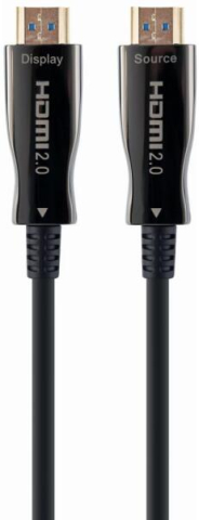Cabluri & Adaptoare - Cablu video activ HDMI AOC Gembird CCBP-HDMI-AOC-80M-02, High Speed cu Ethernet, 80m, Premium Series