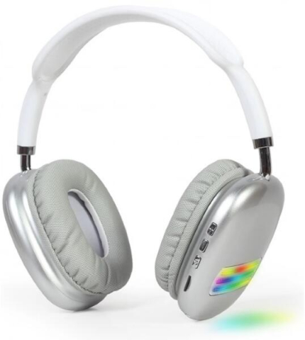 Periferice PC - Căști Bluetooth Stereo Gembird cu efecte de iluminare LED, Alb
