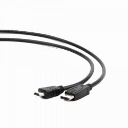 Periferice PC - Cablu adaptor Gembird DisplayPort (tată) la HDMI (tată), 1m, Negru (CC-DP-HDMI-1M)